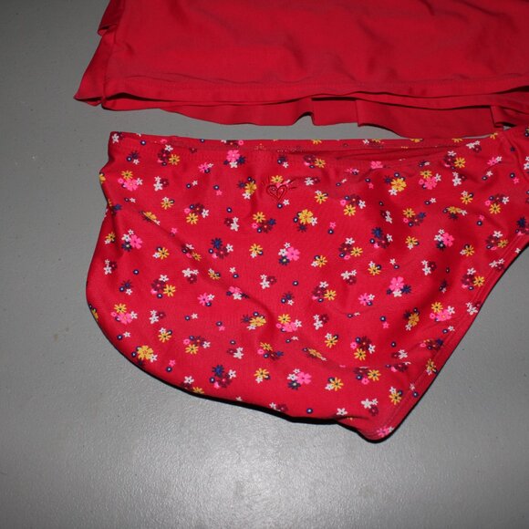 Red 2 Pcs Justice Tankini Swimsuit Size 14 - Picture 8 of 11